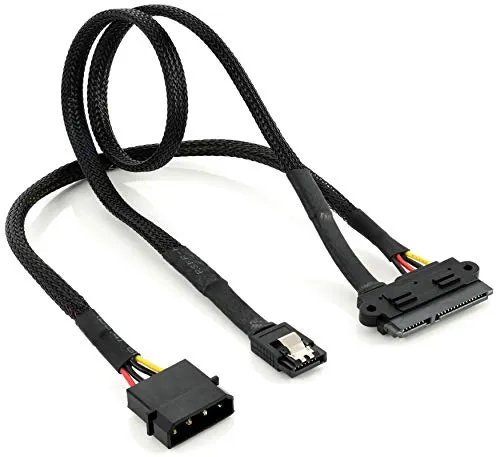 Poppstar SATA Dualkabel 50cm Molex Strom+Daten 6Gb/s