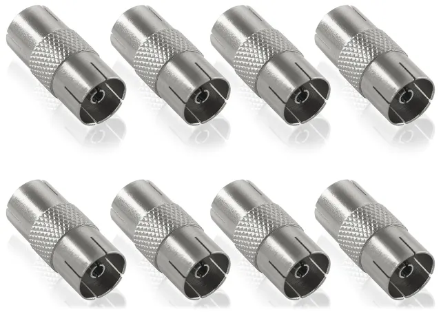 Poppstar SAT-Adapter IEC Buchse-Buchse Koaxkupplung 8x