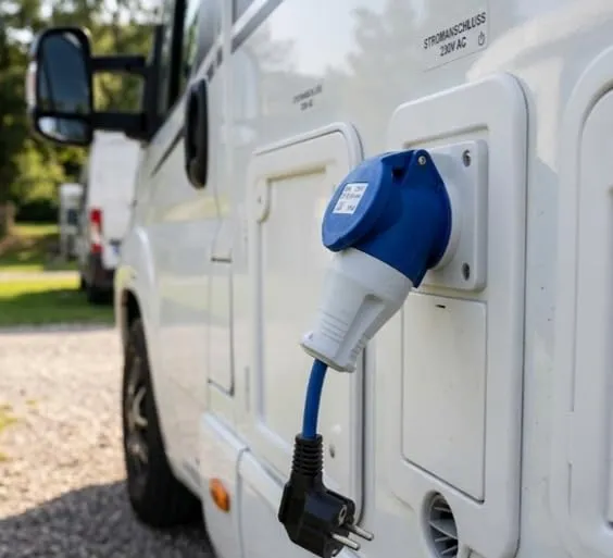Kenable Schuko auf CEE 16A Camping Adapter blau