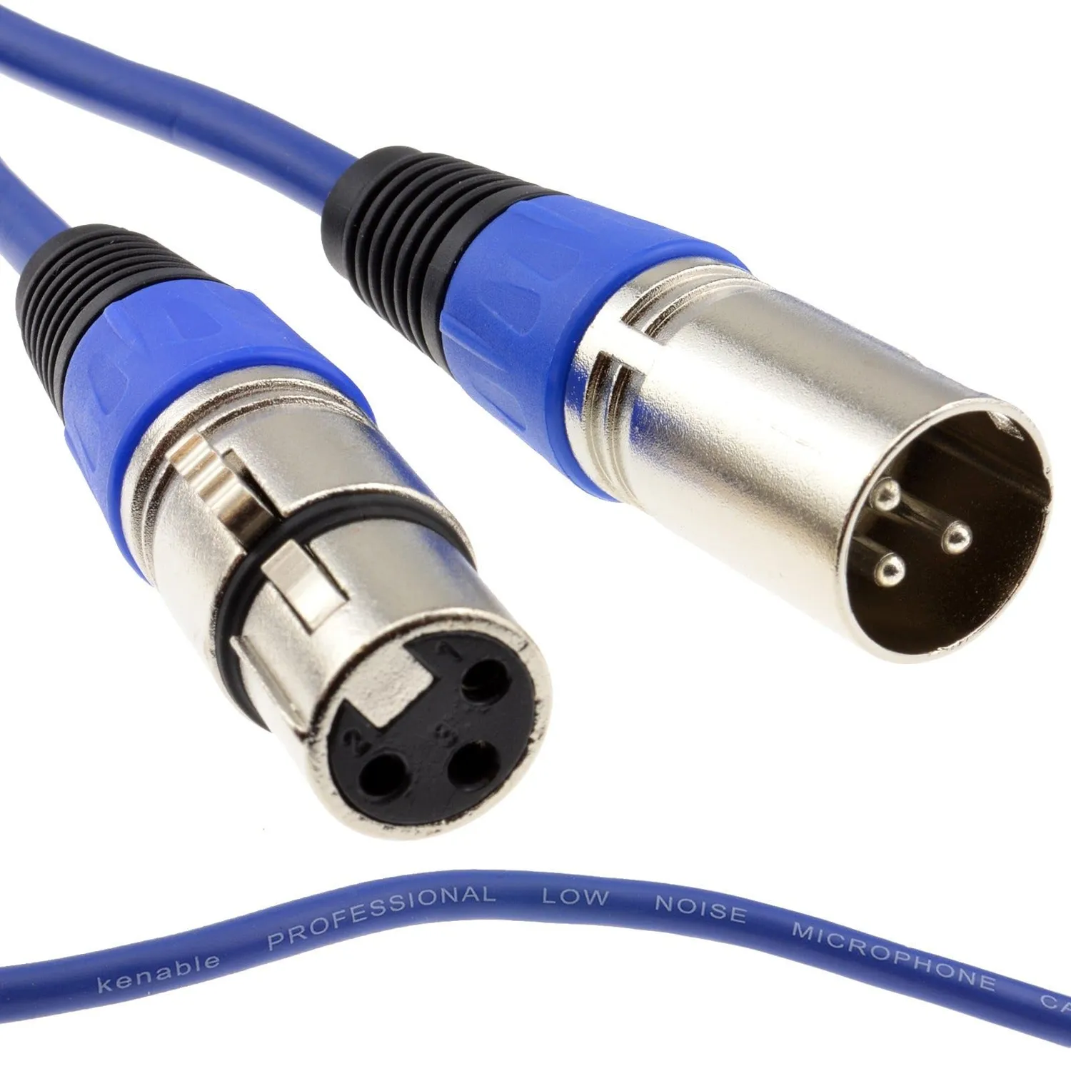 Kenable XLR Mikrofonkabel 0,5m schwarz abgeschirmt