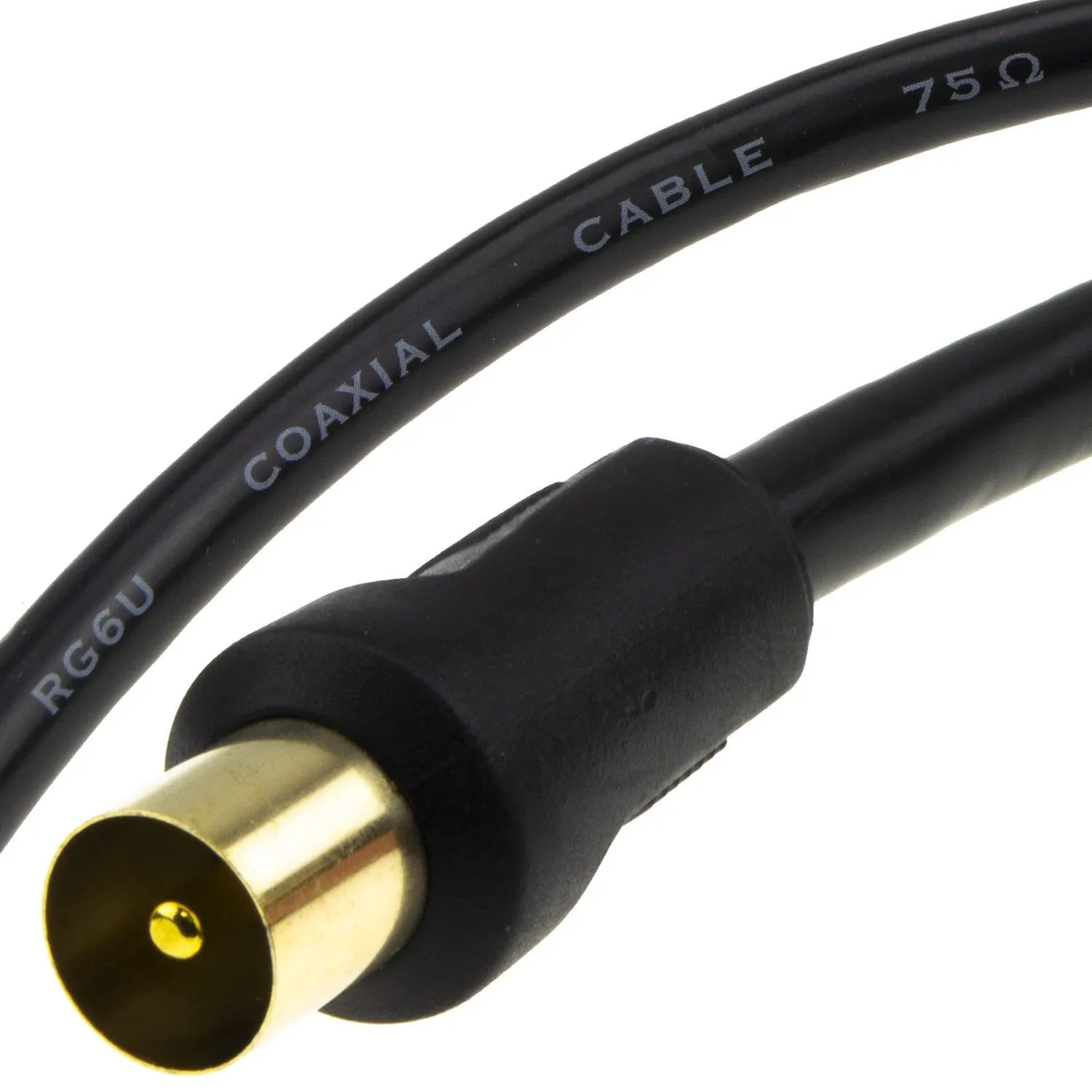 Kenable RG6 Antennenkabel 1,5m Koax TV-Kabel schwarz
