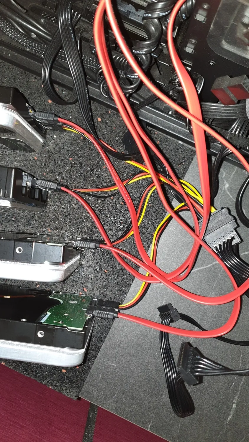 Poppstar SATA Kabel Set 0,5m rot 5-teilig 6 Gbit/s