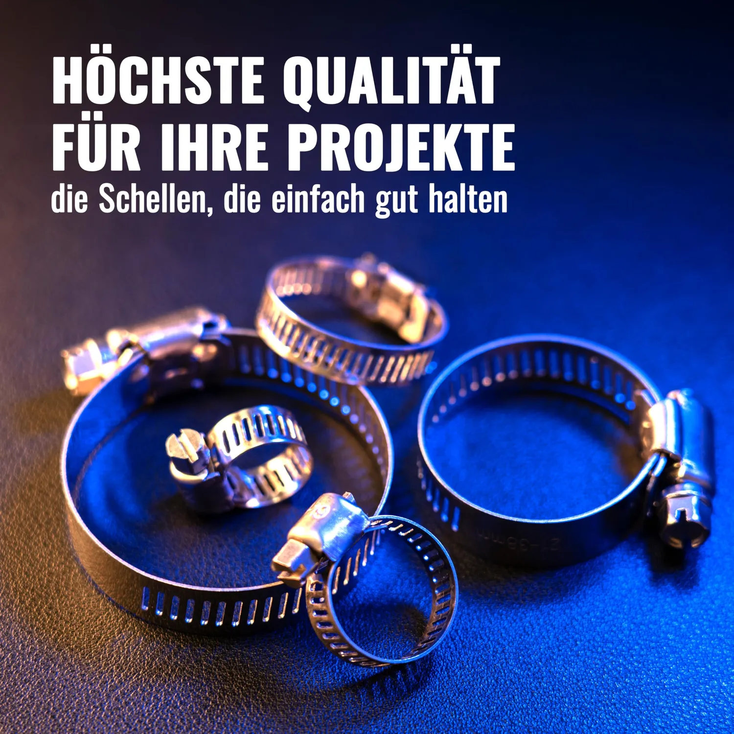 Poppstar Schlauchschellen Edelstahl 52er-Set 6-51mm