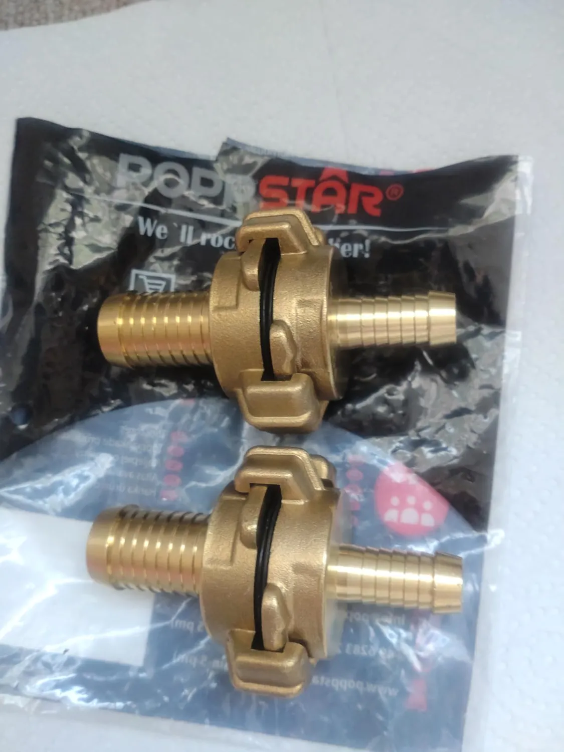 Poppstar Schnellkupplung 1 Zoll 2er-Set Messing