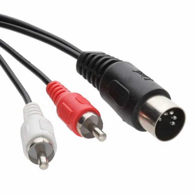 kenable 5-Pin DIN Cinch Audiokabel 2m Stereo