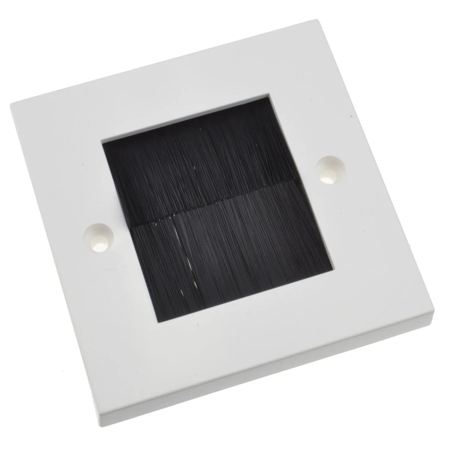 Kenable Bürsten Wanddose Kabeldurchführung 84mm weiß single