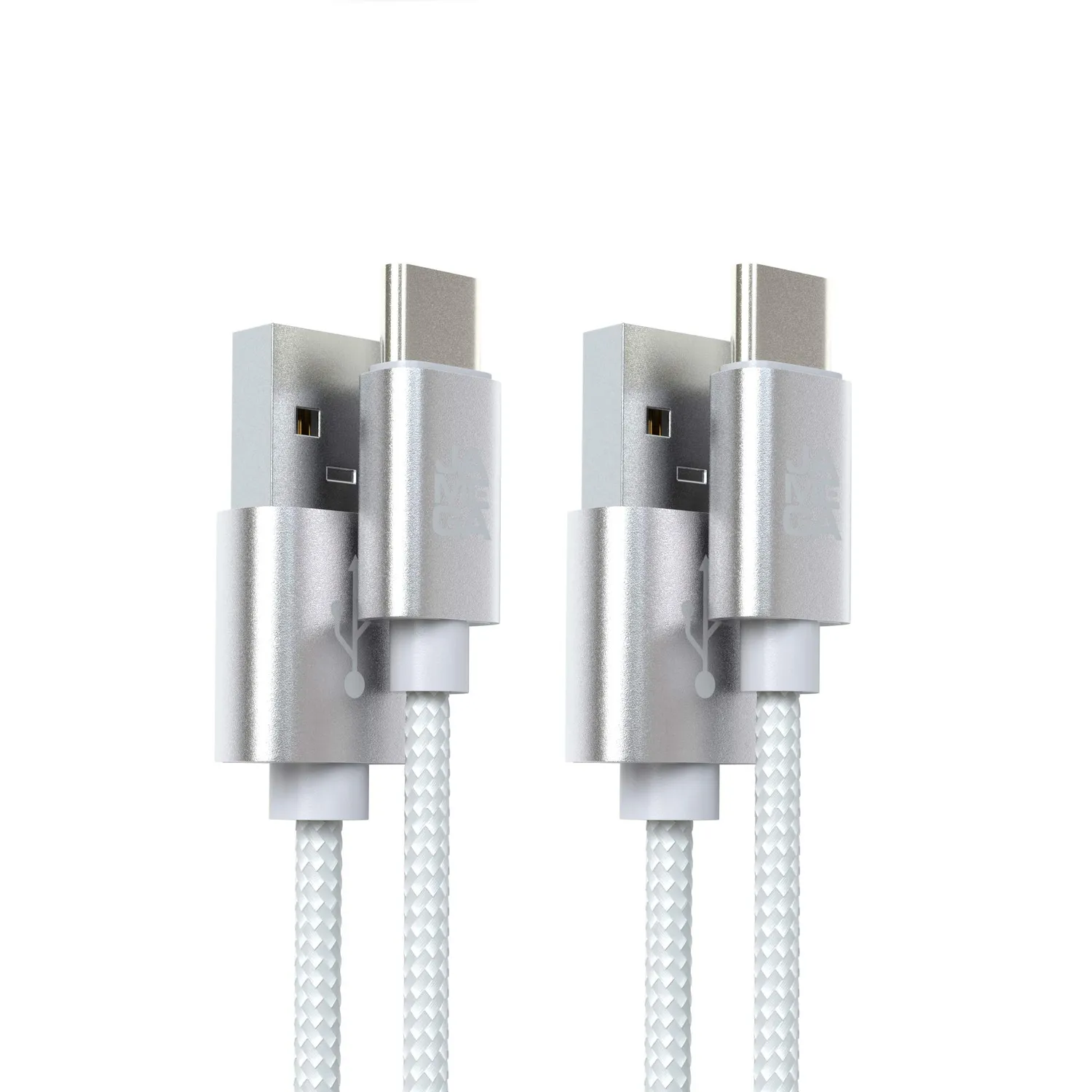 JAMEGA USB-C Kabel RoseGold 3m 2 Stück Nylon 3A