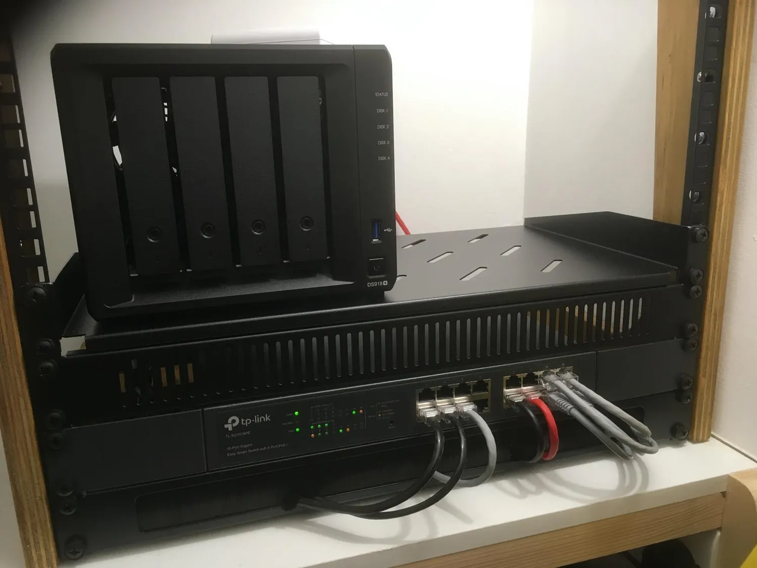 Kenable 1U 250mm Rackboden 19 Zoll Doppelpack schwarz