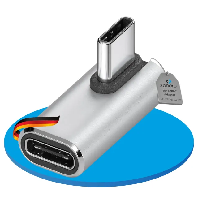 Sonero X-UA134 USB-C Adapter 90° silber 40Gbps