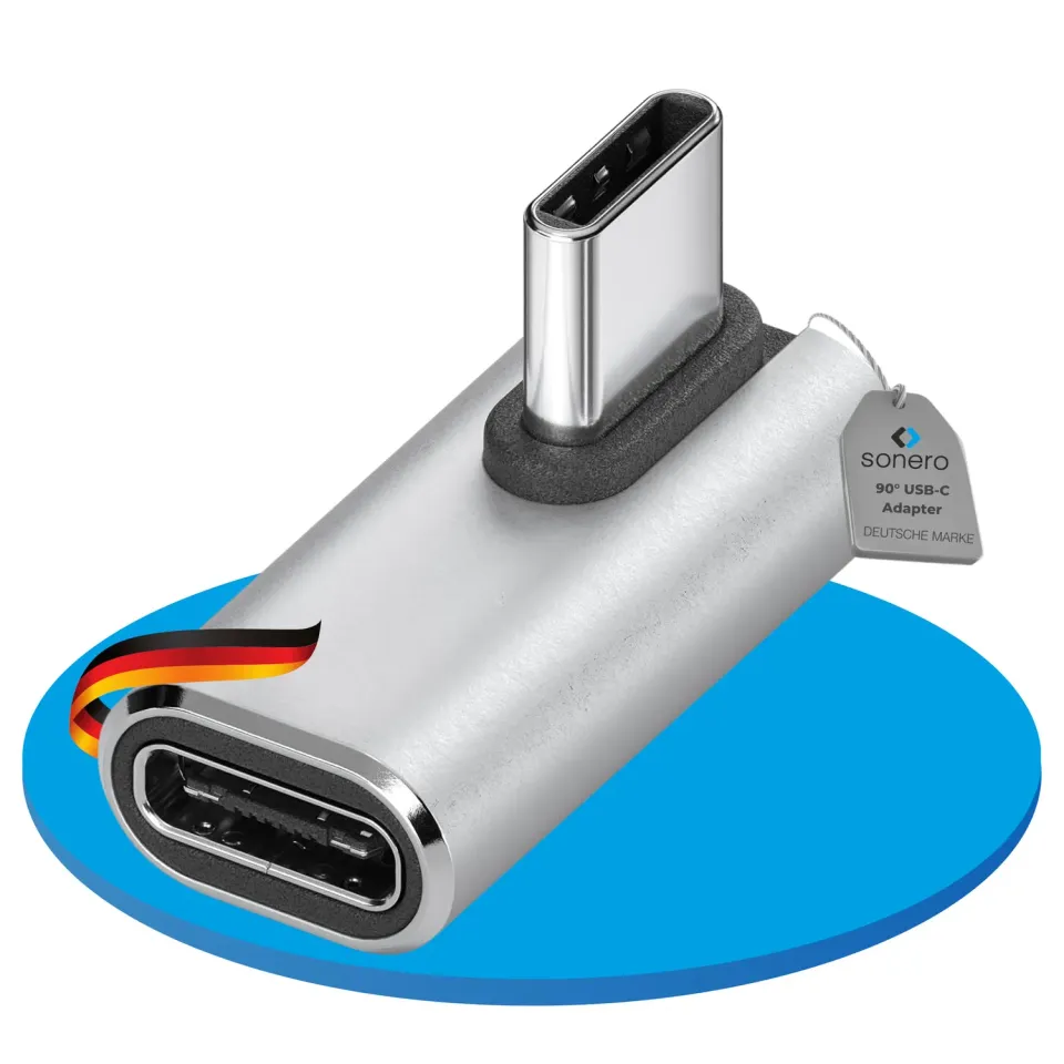 Sonero X-UA134 USB-C Adapter 90° silber 40Gbps