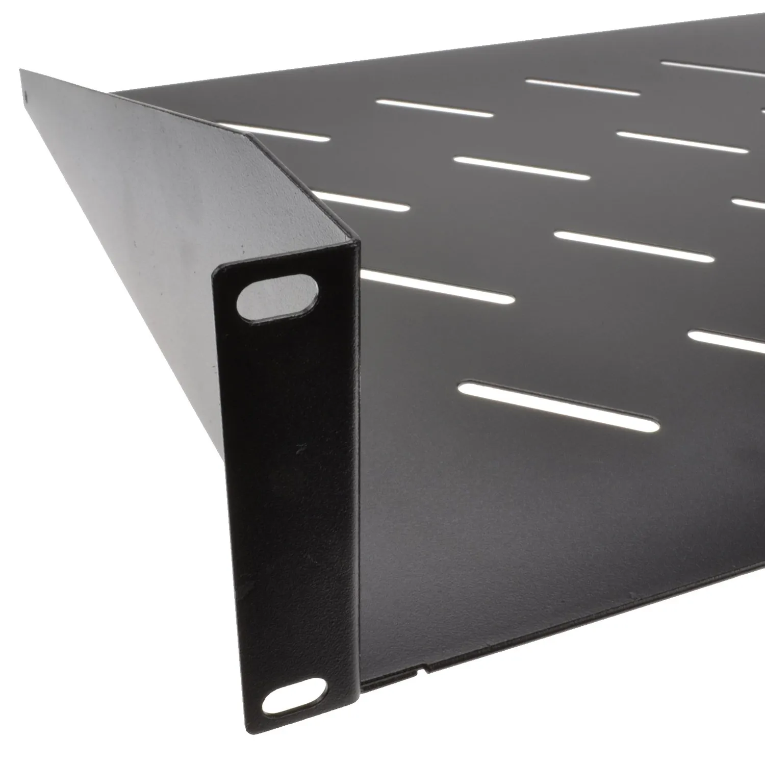 Kenable 19 Zoll Rackboden 2U 350 mm schwarz belüftet