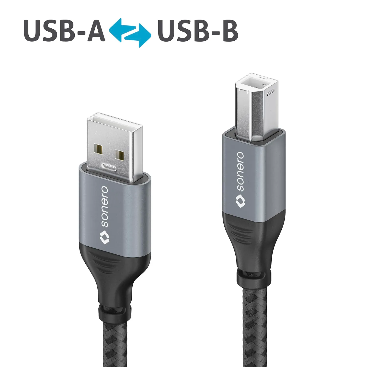 Sonero SPC-U010-030 USB-2.0-Kabel 3 m Grau Drucker