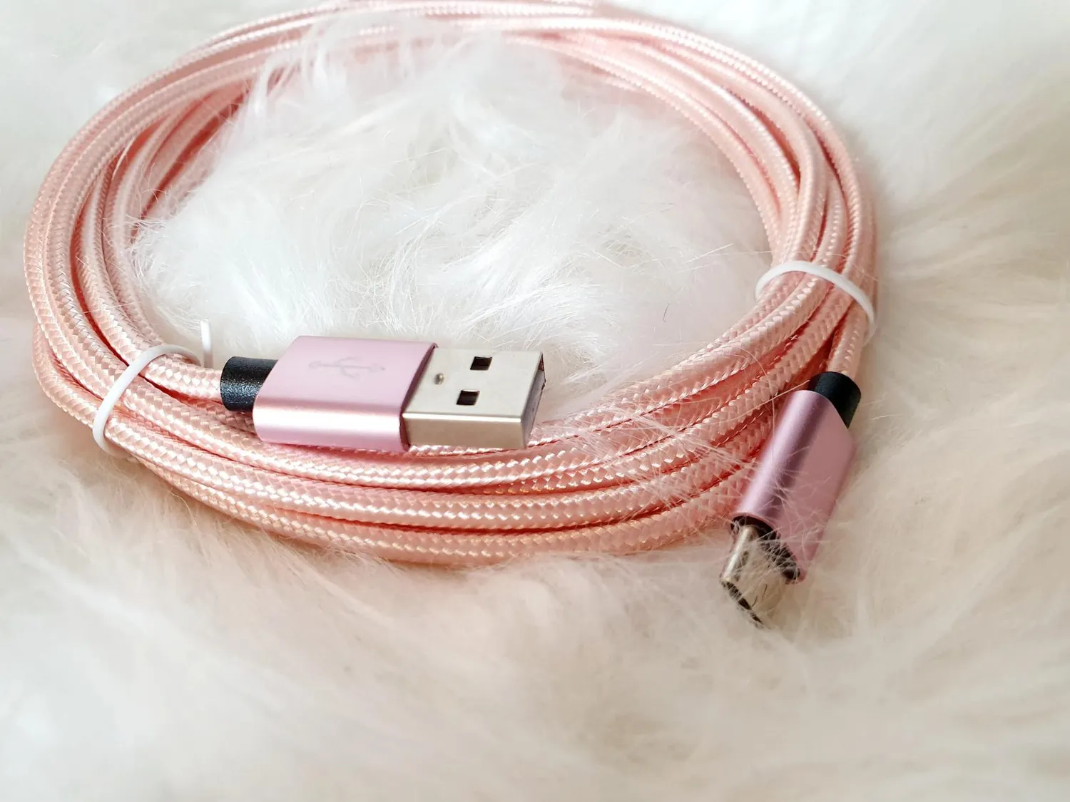 JAMEGA USB-C Ladekabel 0,5m Gold Nylon 3A Fast Charge