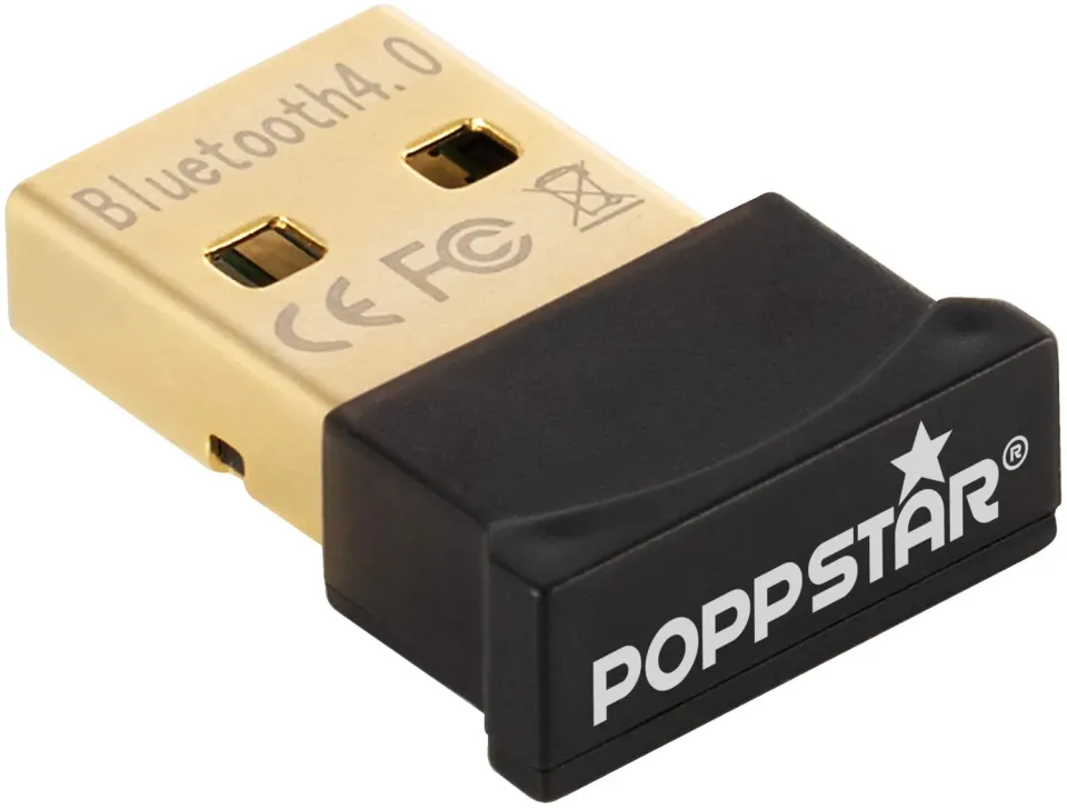 Poppstar USB Bluetooth 4.0 Adapter Stick 20 m Plug & Play