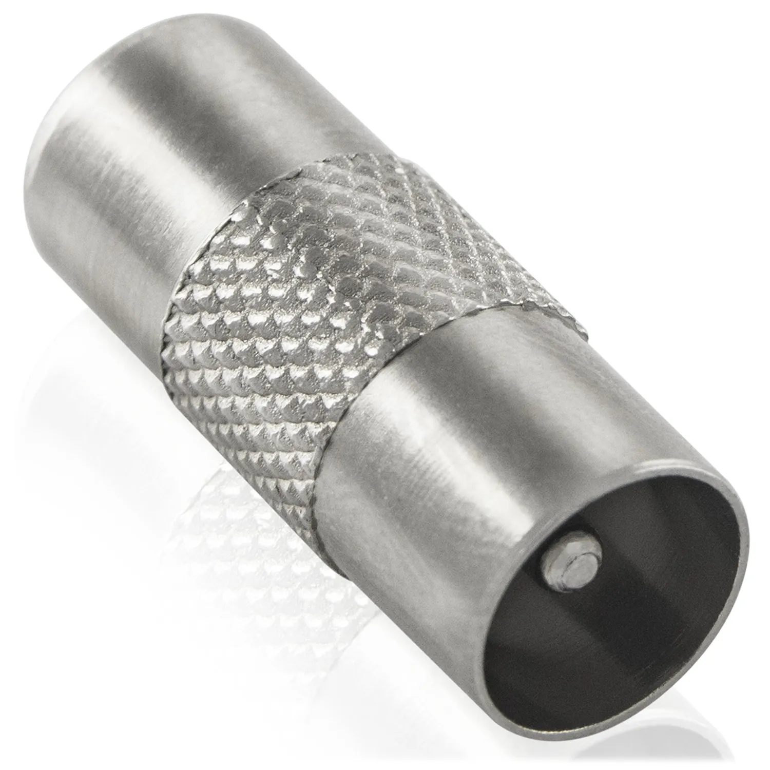 Poppstar SAT-Adapter IEC Stecker 8er-Set silbern