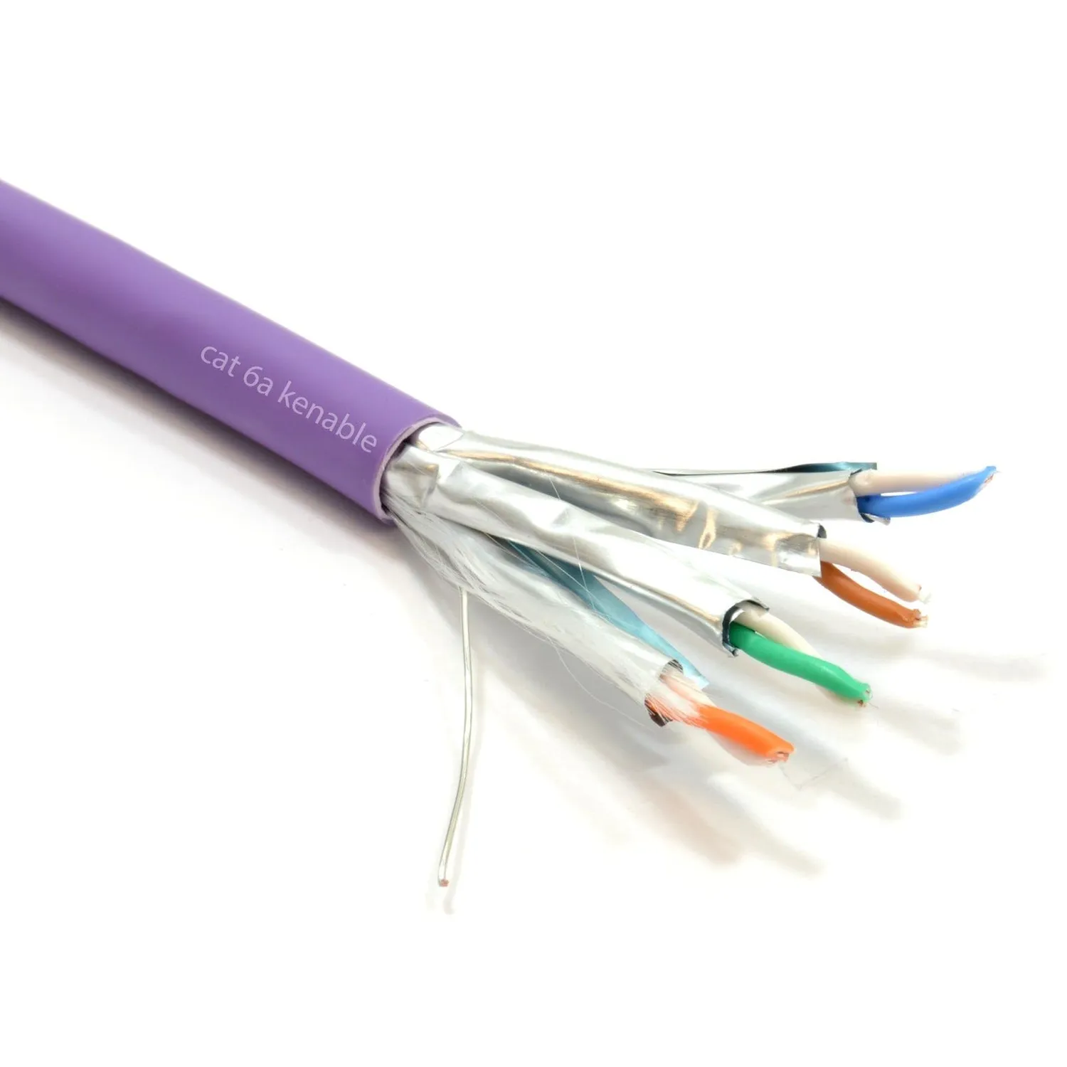 Kenable Cat6A S/FTP Netzwerkkabel 100m lila 10 Gbit