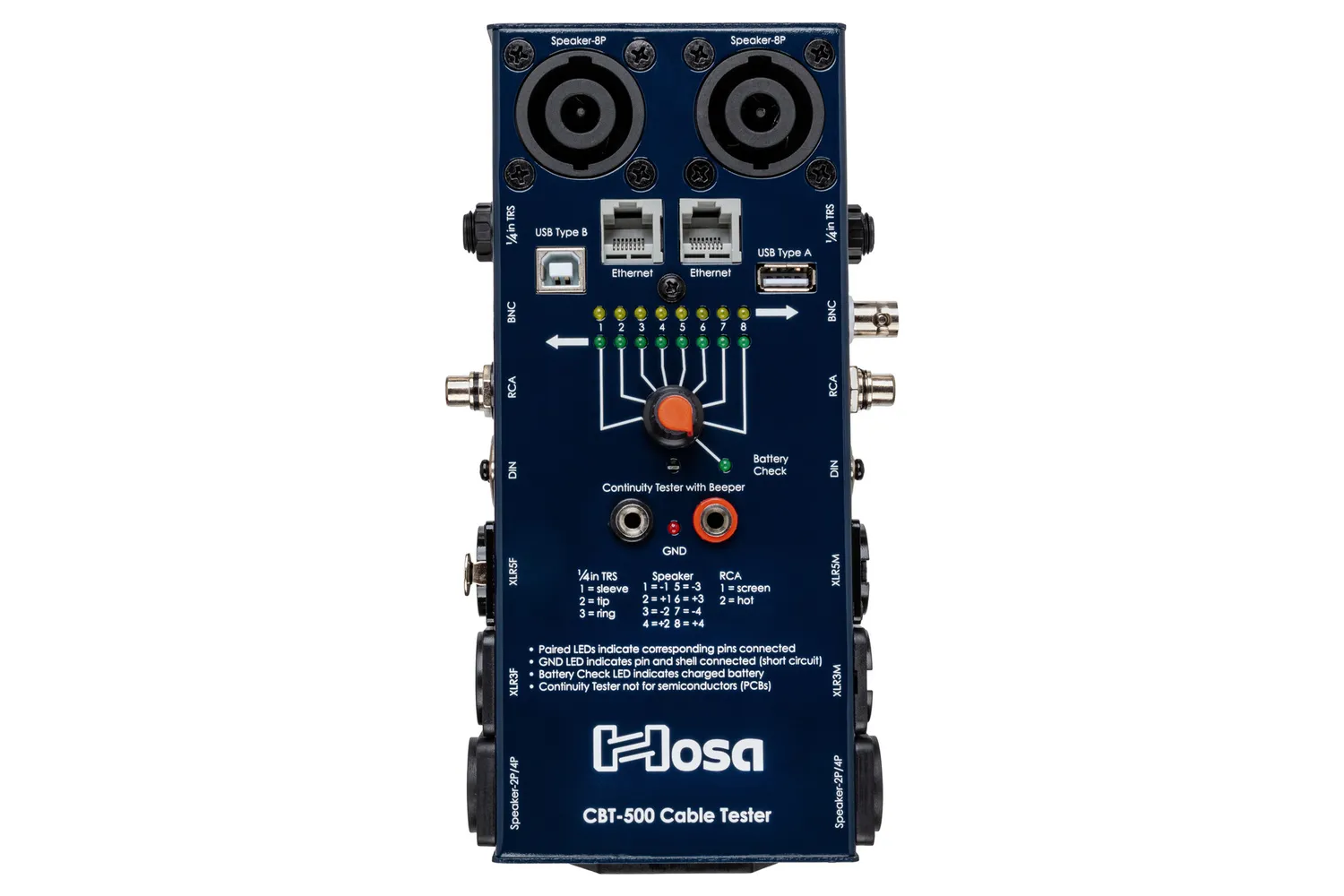 Hosa CBT500 Audio-Kabeltester XLR Klinke