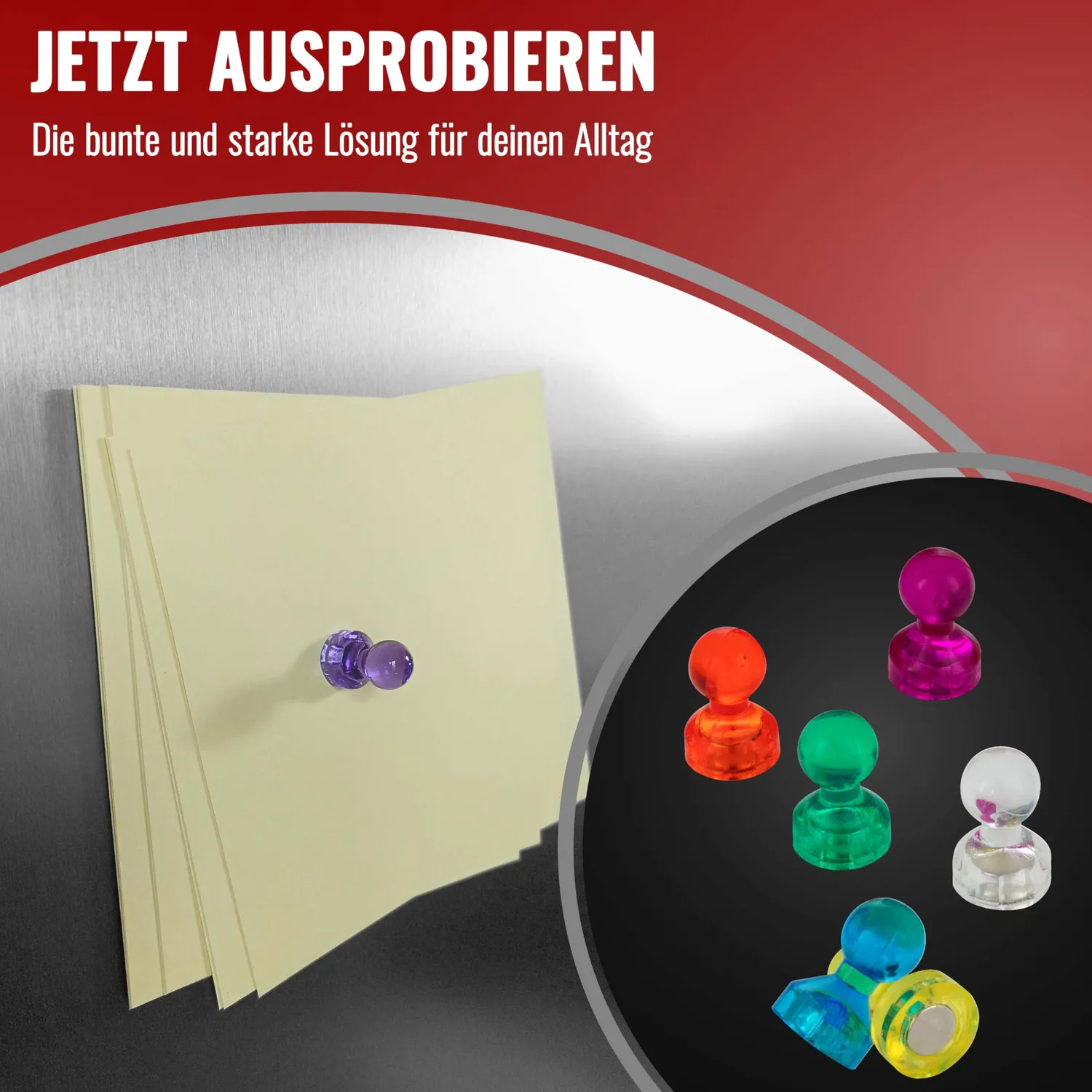 Poppstar Kegelmagnete 50er bunt Whiteboard 11x17mm Box