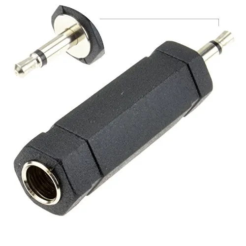 Kenable 6,35 auf 3,5mm Mono Klinke Adapter Gold vergoldet