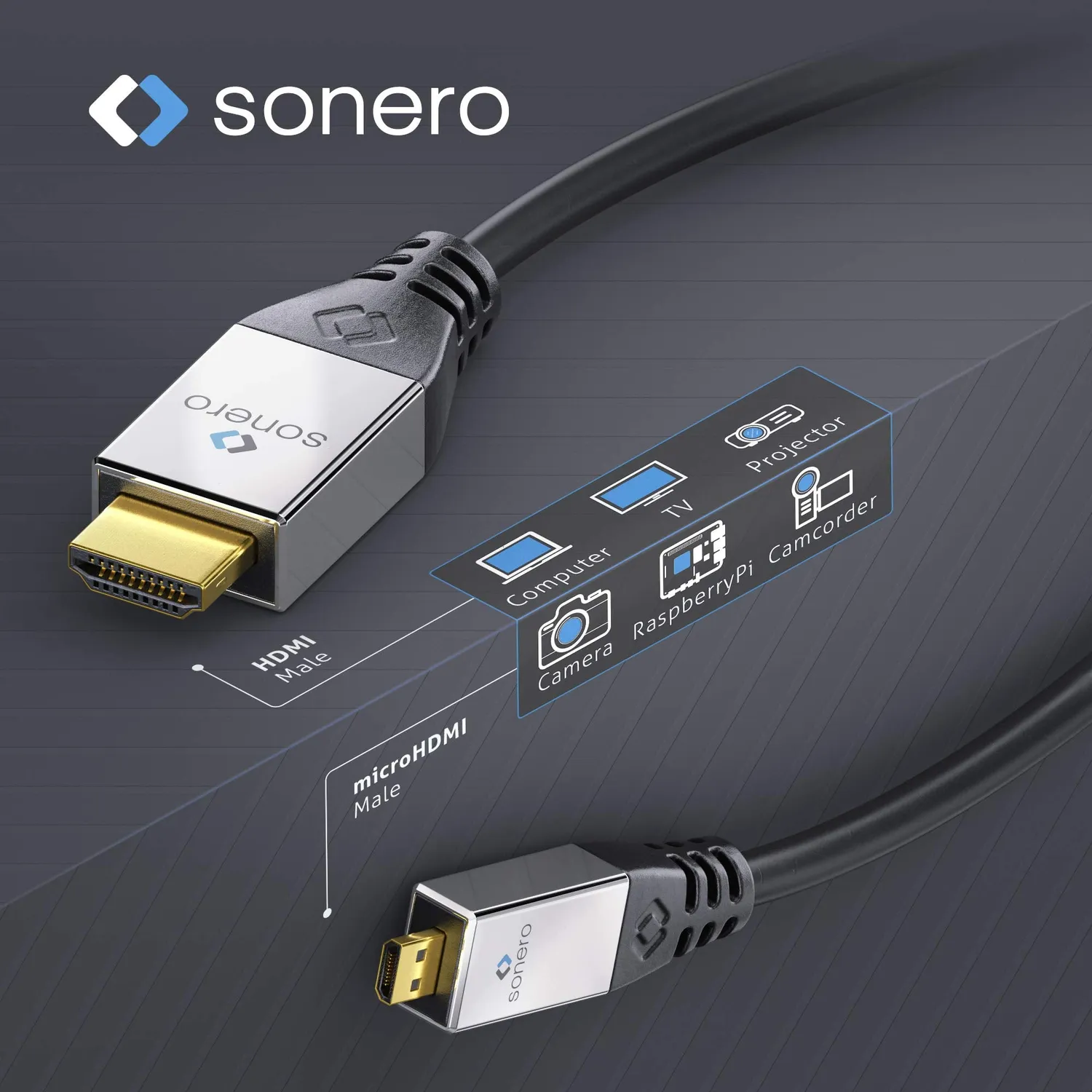 Sonero S-HC300-020 Micro-HDMI-Kabel 2 m 4K