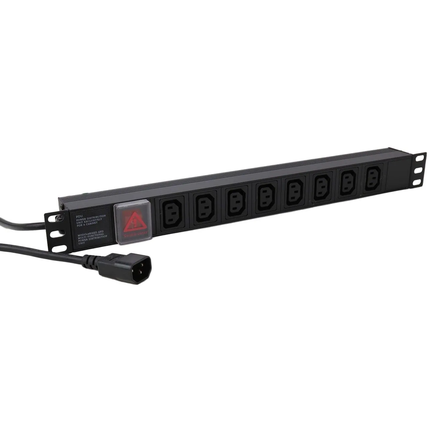 Kenable 8-fach C13 PDU Stromverteiler 19 Zoll Schwarz