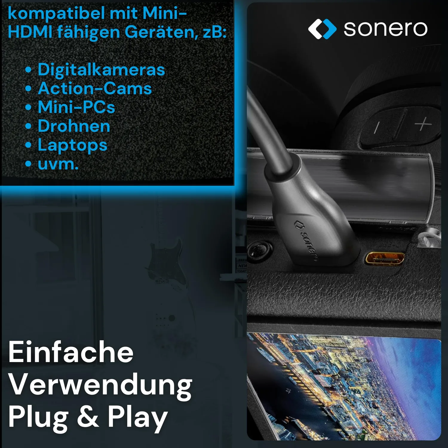 Sonero X-PHA020-0015 HDMI Adapter 0,15 m Mini HDMI C