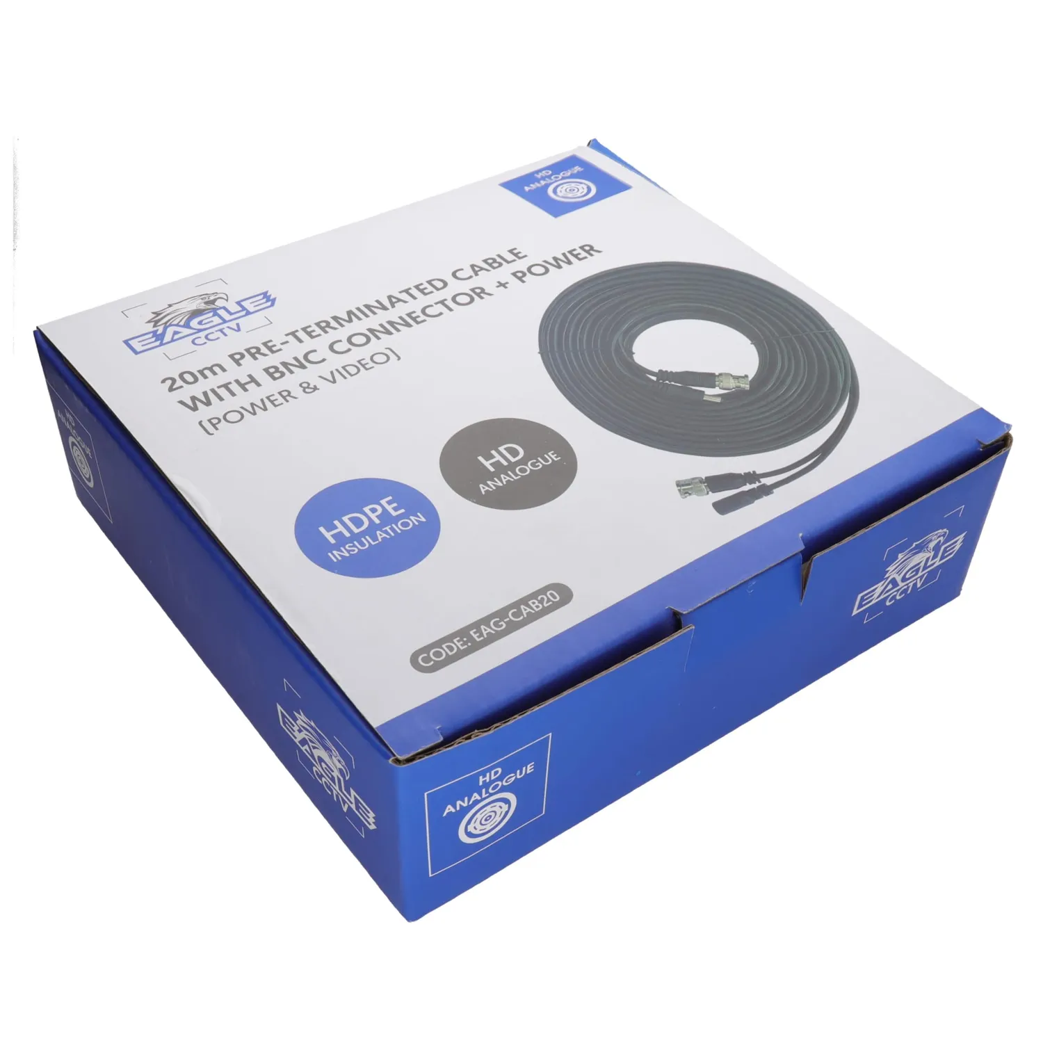 Kenable CCTV BNC-DC Kamerakabel 20 m mit Stromanschluss