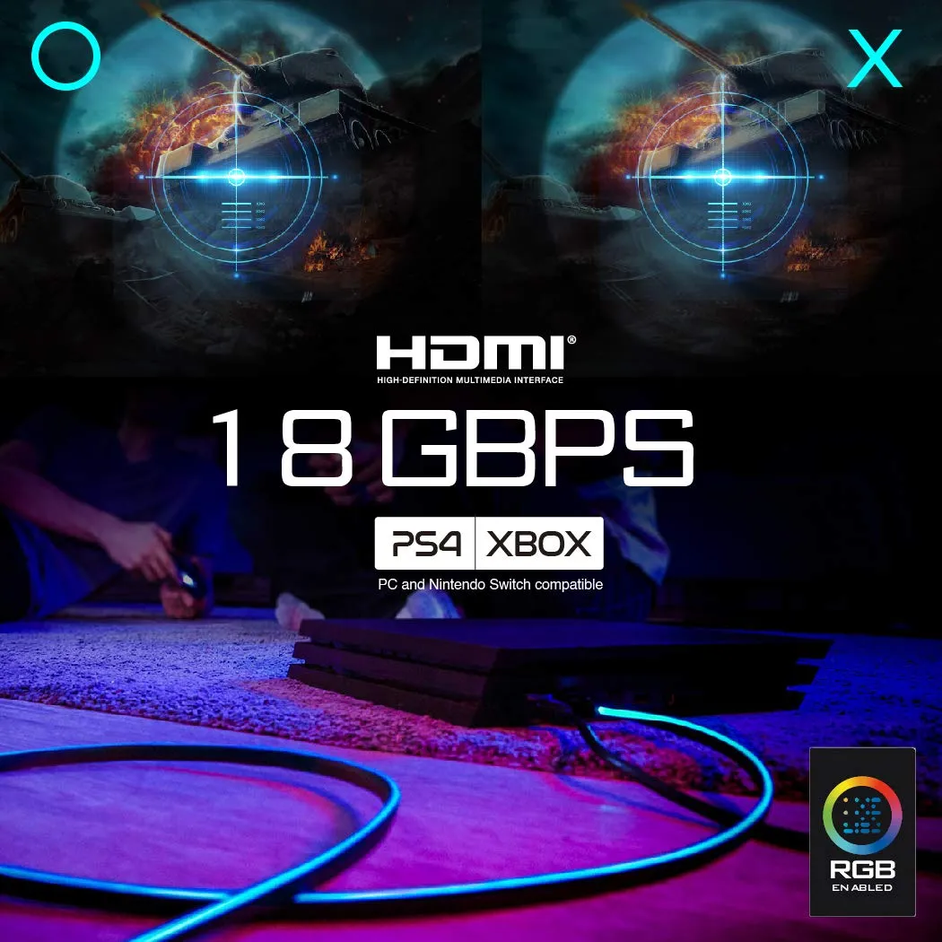 Vivify Arquus W73 HDMI Kabel 2,7m RGB 4K Gaming