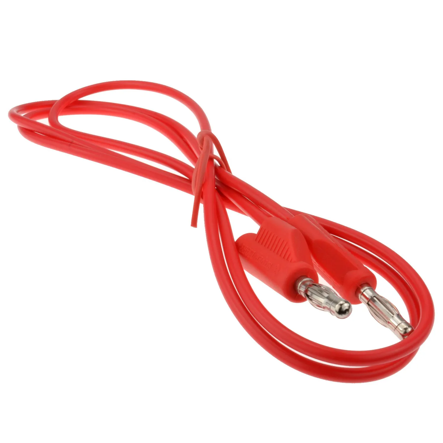 Kenable Bananenstecker Messkabel rot 1 m stapelbar