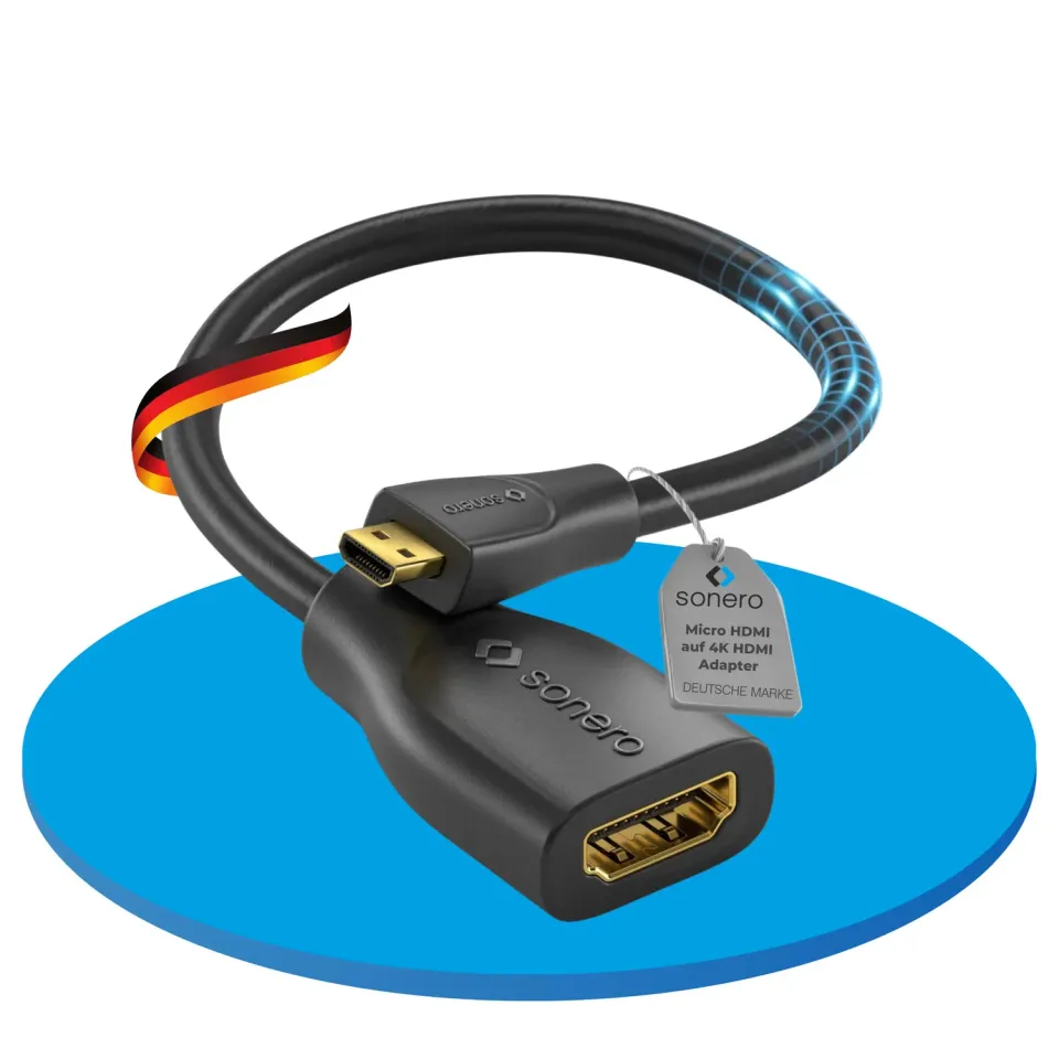 Sonero X-PHA030-0015 Micro-HDMI Adapter D-A 0,15m Portsaver 4K