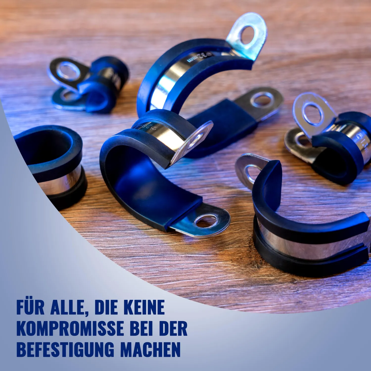 Poppstar Schlauchschellen P-Klammer Edelstahl 32mm 5 St