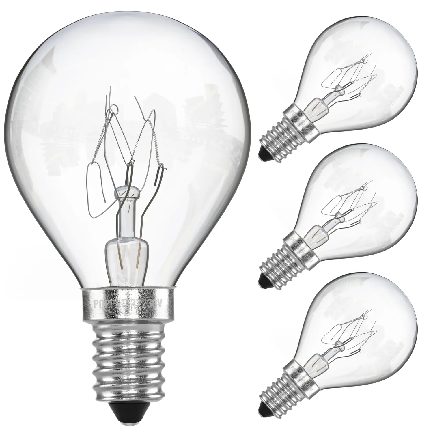 Poppstar Backofenlampe E14 40W 300°C 2er-Pack warmweiß