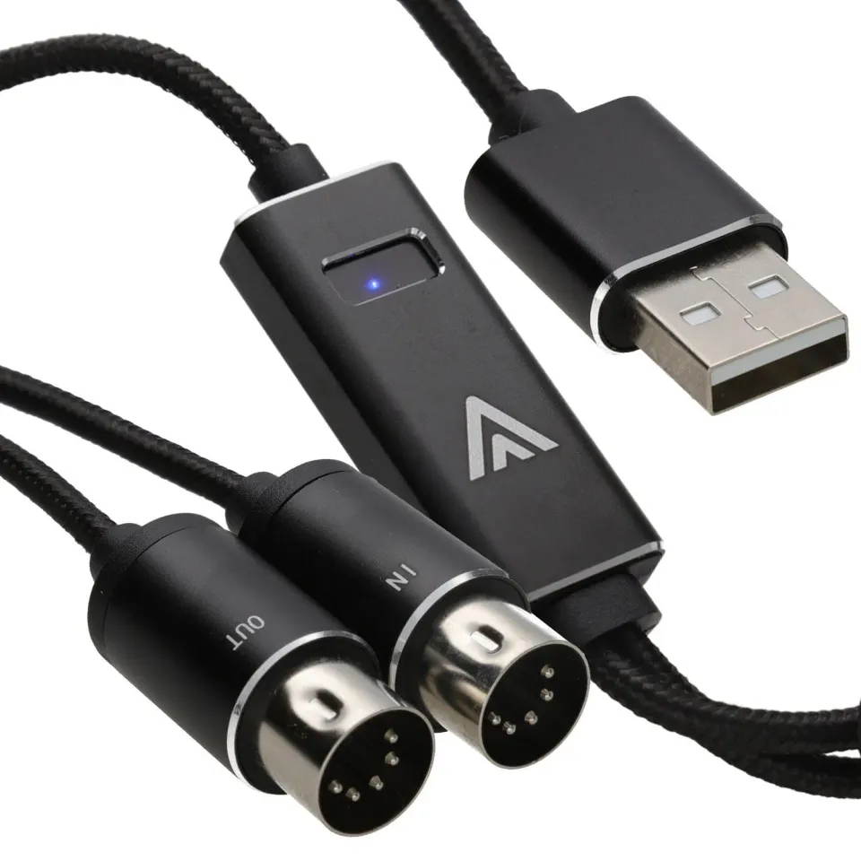 Kenable USB MIDI Interface Kabel 1,5m 16 Kanäle
