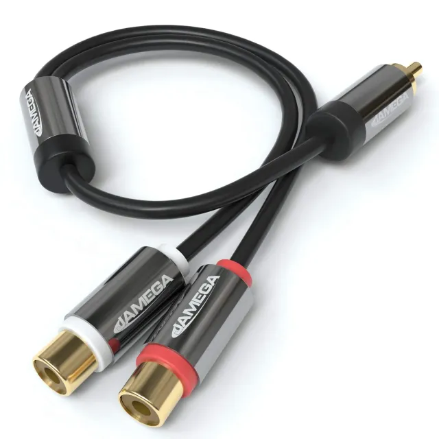 Jamega Y-Adapter Cinch Kabel 0,20m vergoldet