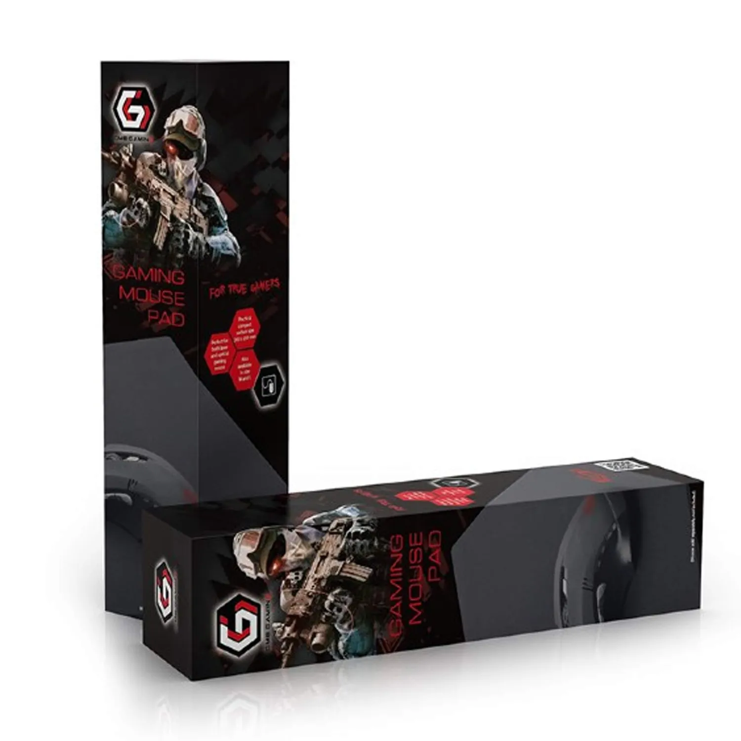 Kenable Profi Gaming Mauspad XL 350x900mm rot schwarz