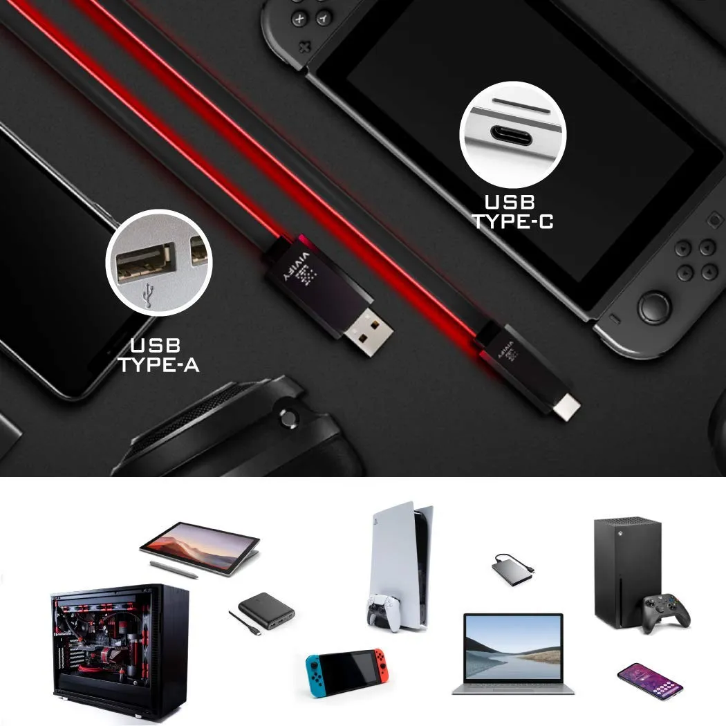 Vivify Aceso W10 USB-C Kabel 1 m rot 10 Gbit/s
