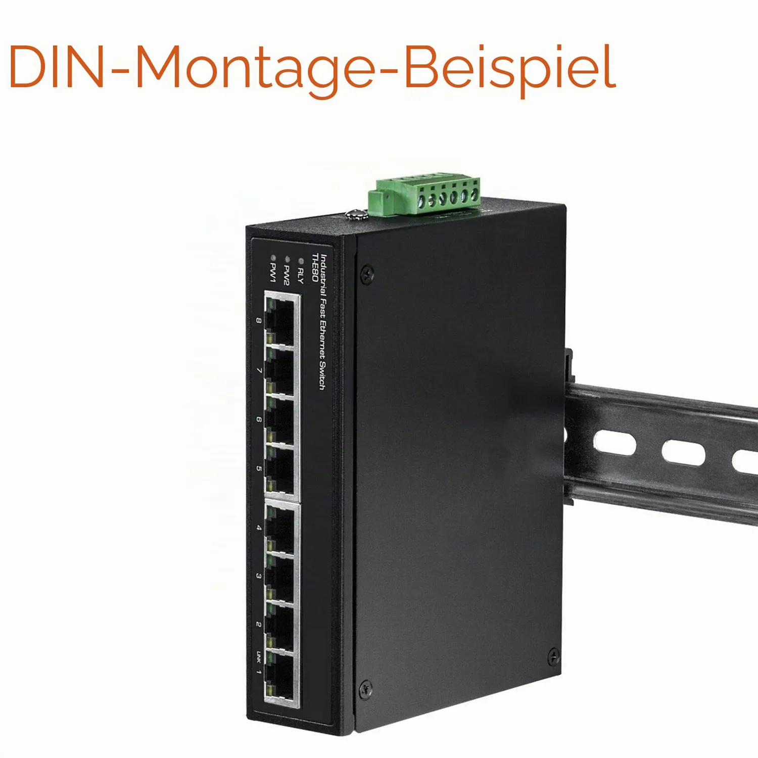 Kenable DIN-Halterung 1HE 19 Zoll 180 mm
