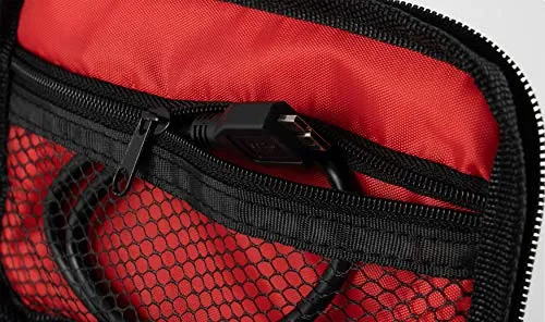 Poppstar Festplattentasche 2,5 Zoll Case Schwarz-Rot