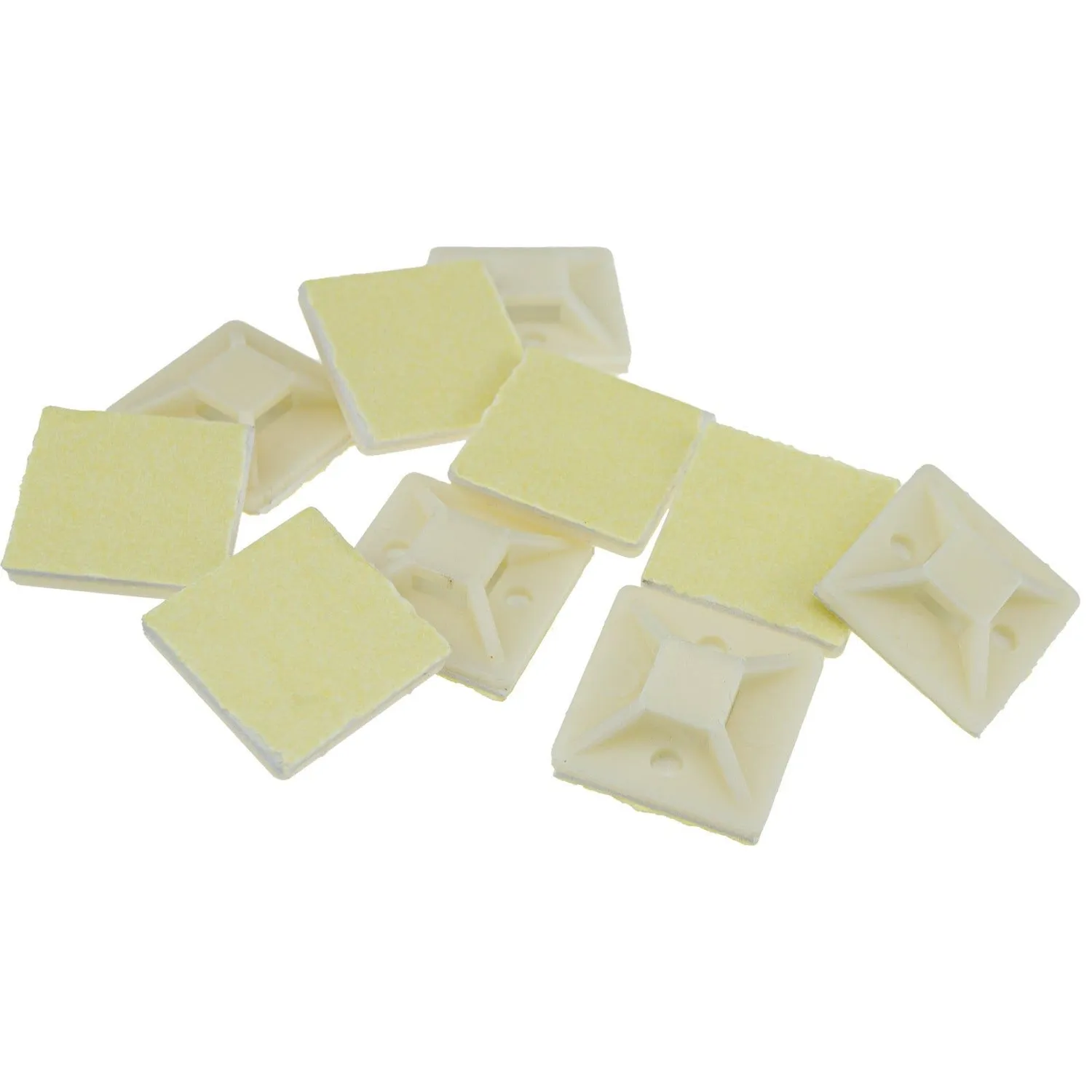 enTie Kabelbinder-Sockel 20x20mm selbstklebend schwarz 10er
