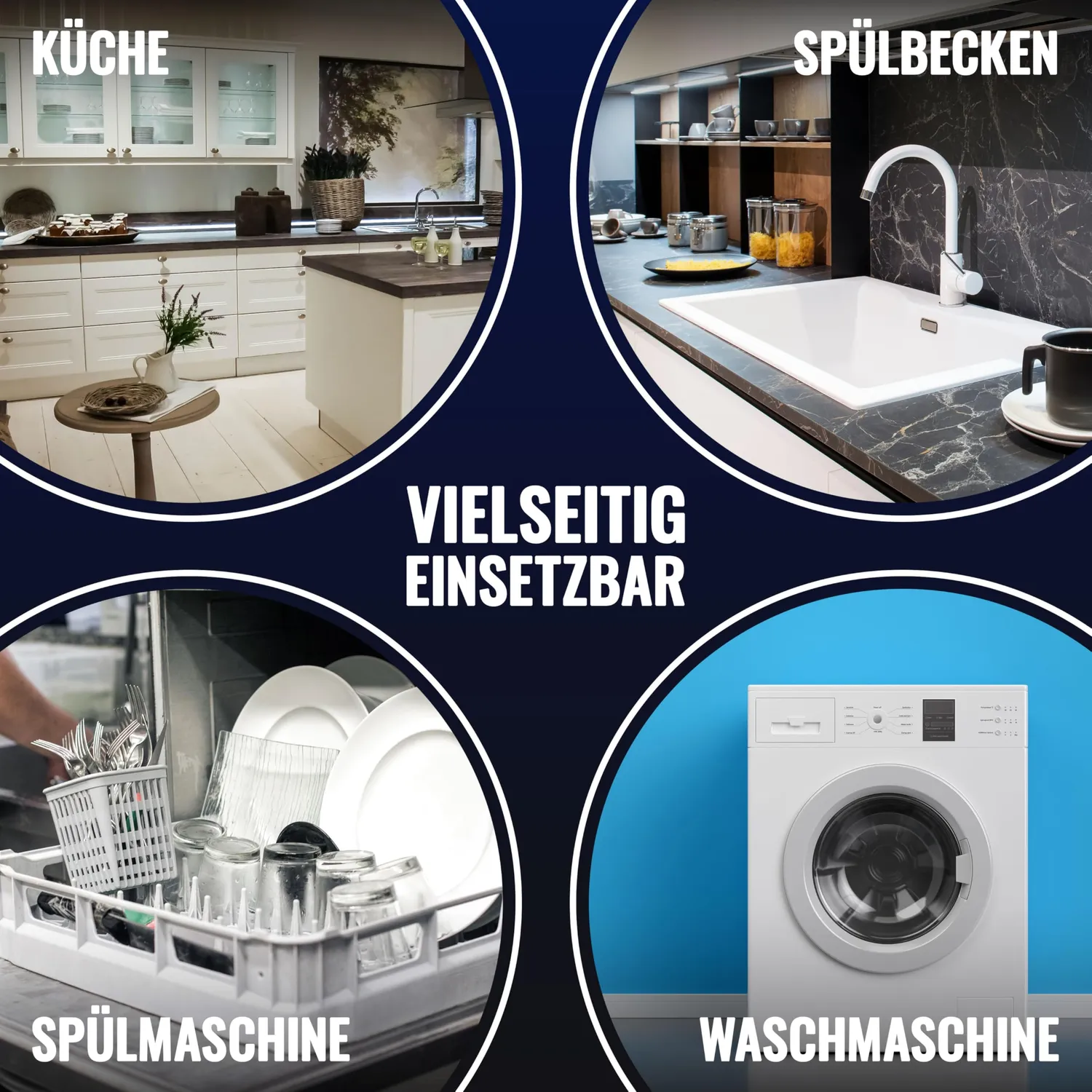 Poppstar Siphon flexibel U-Form 1 Geräteanschluss weiß