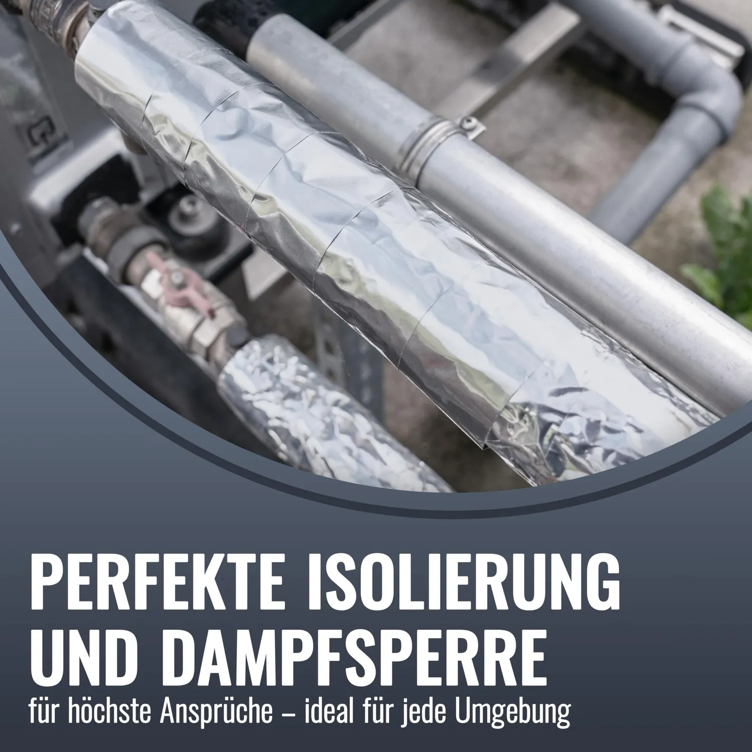 Poppstar Alu-Klebeband 50m x 72mm hitzebeständig