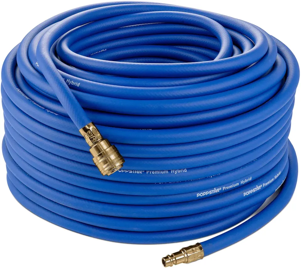 Poppstar Druckluftschlauch 50m NW 7,2 Luftschlauch blau 20bar