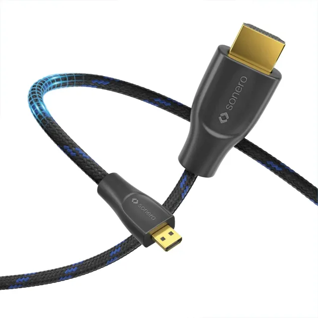 Sonero Micro HDMI auf HDMI Kabel 1m schwarz 4K