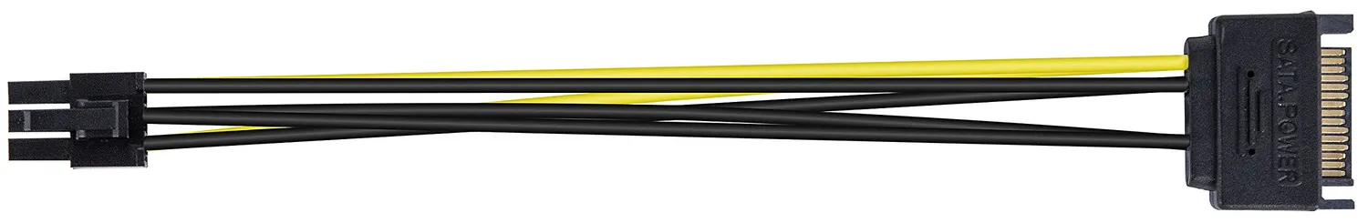 Poppstar SATA auf PCIe Stromkabel 6-polig 20 cm
