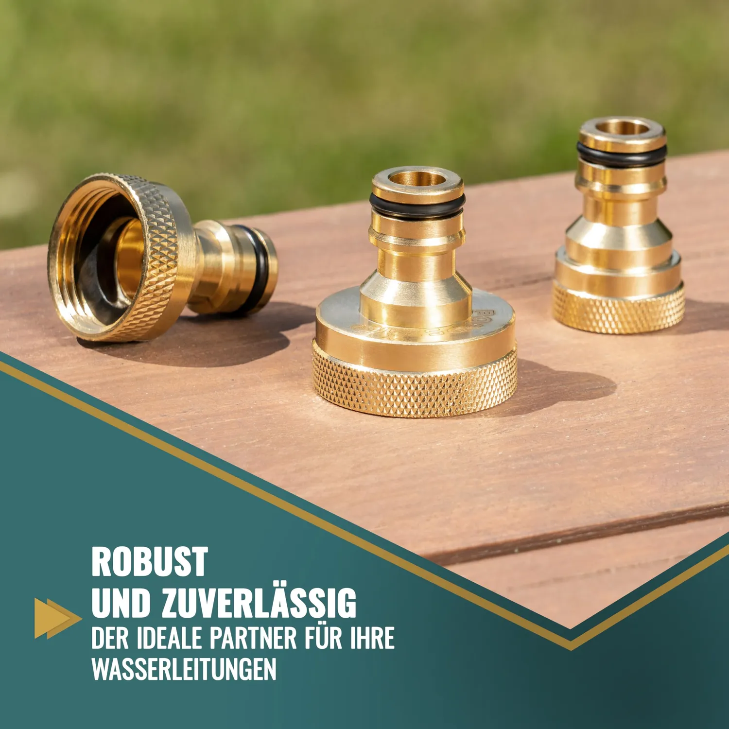 Poppstar Hahnverbinder 1/2 Zoll Messing