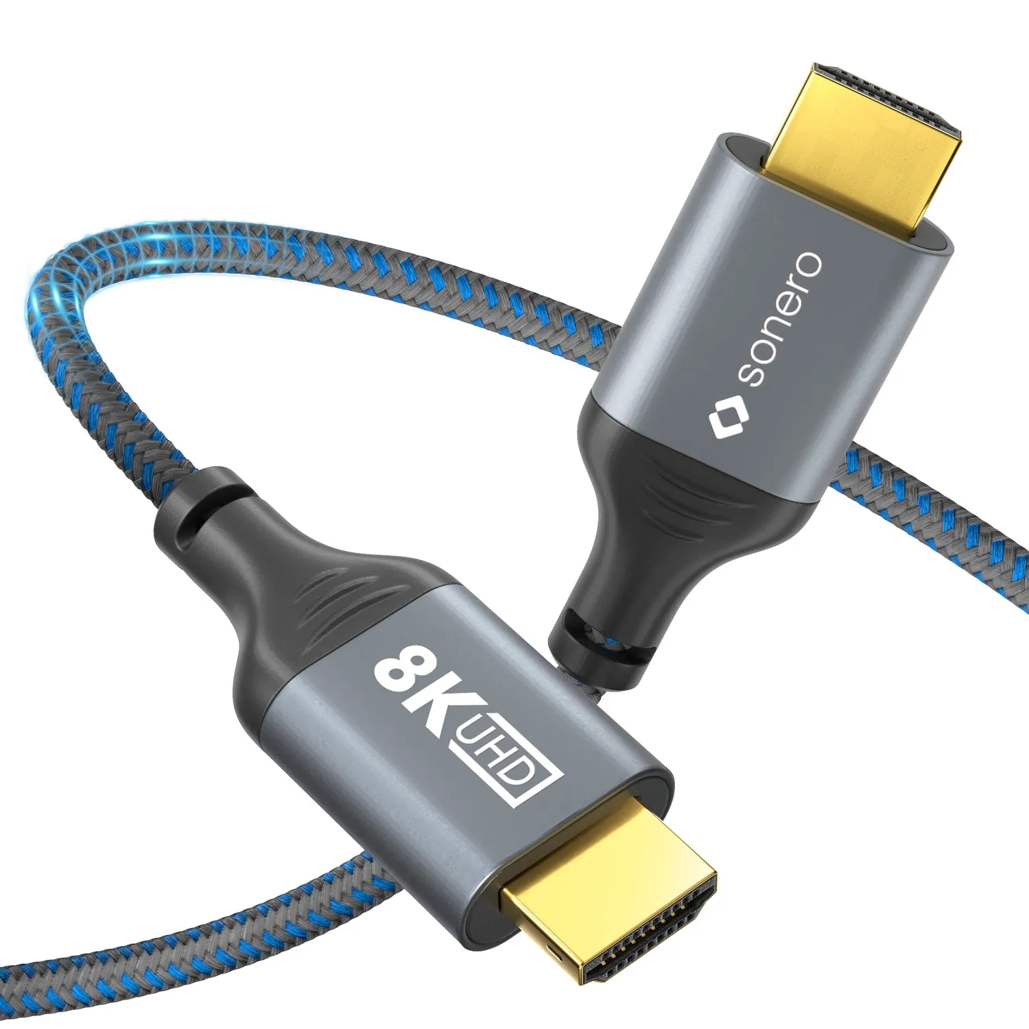 Sonero SPC-HD110-030 HDMI-Kabel 3 m 8K grau/blau