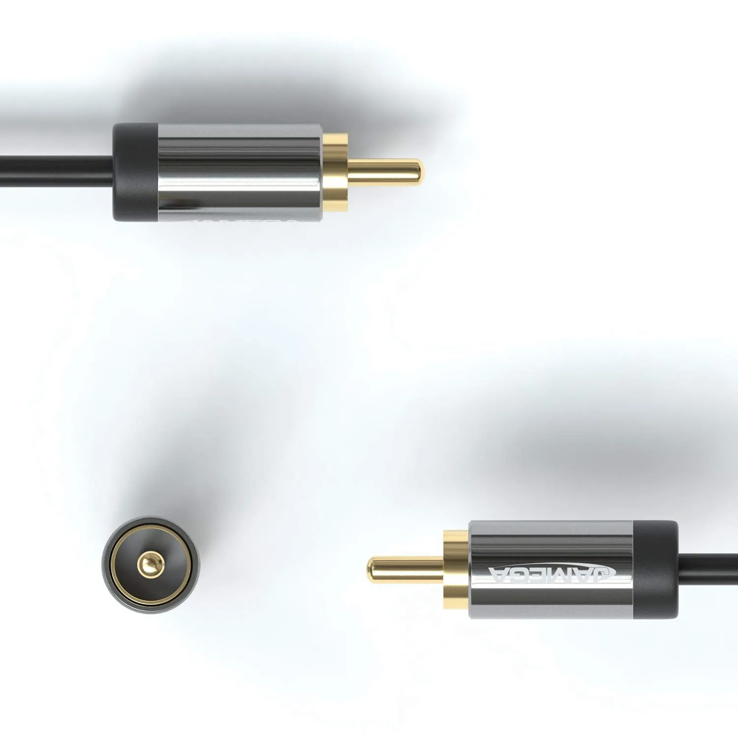 JAMEGA Subwoofer Kabel 1m Cinch RCA vergoldet