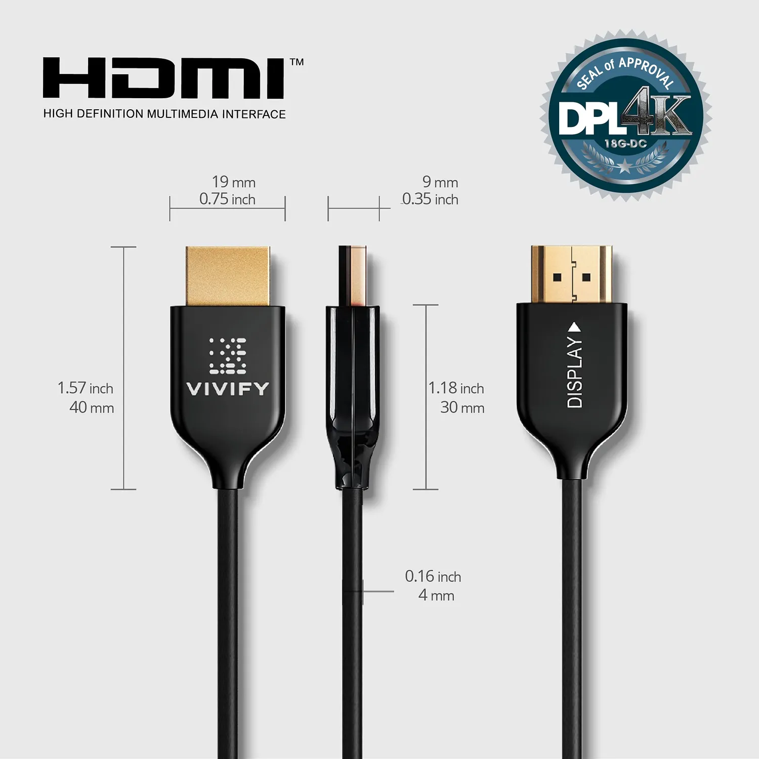 Vivify Xenos W30 HDMI Glasfaserkabel 15m 4K