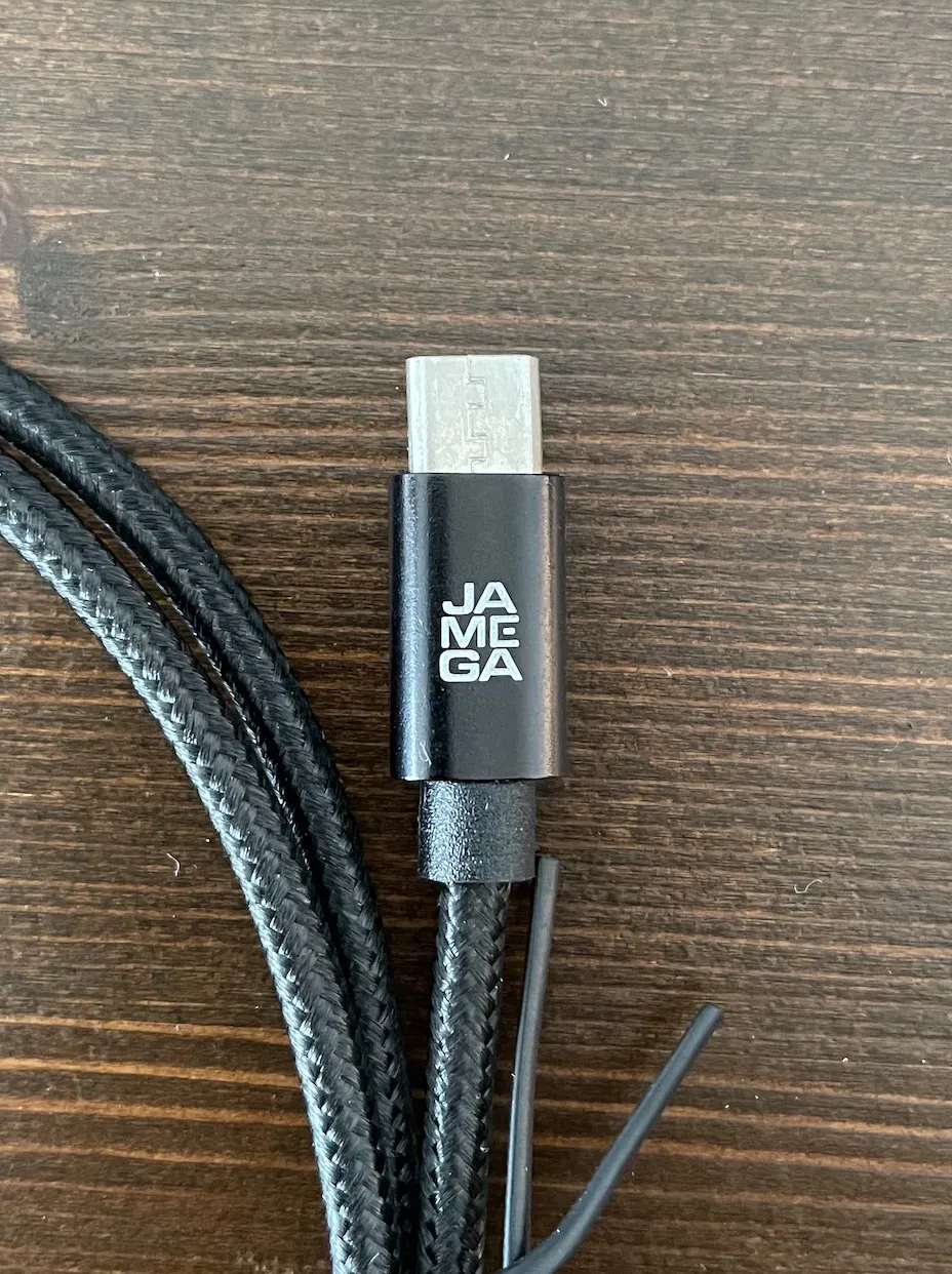 JAMEGA Micro USB Ladekabel 1m Gold Nylon 2,4A
