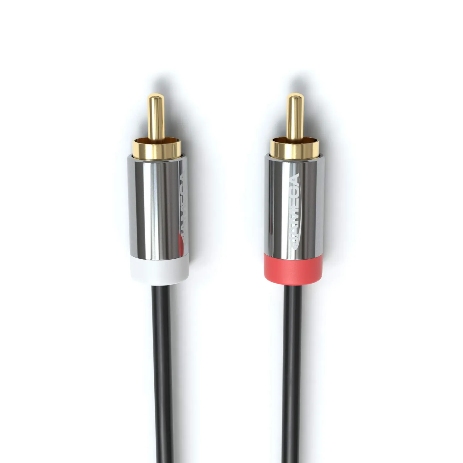 Jamega AUX zu Cinch Adapter 3,5mm auf 2x RCA Metall